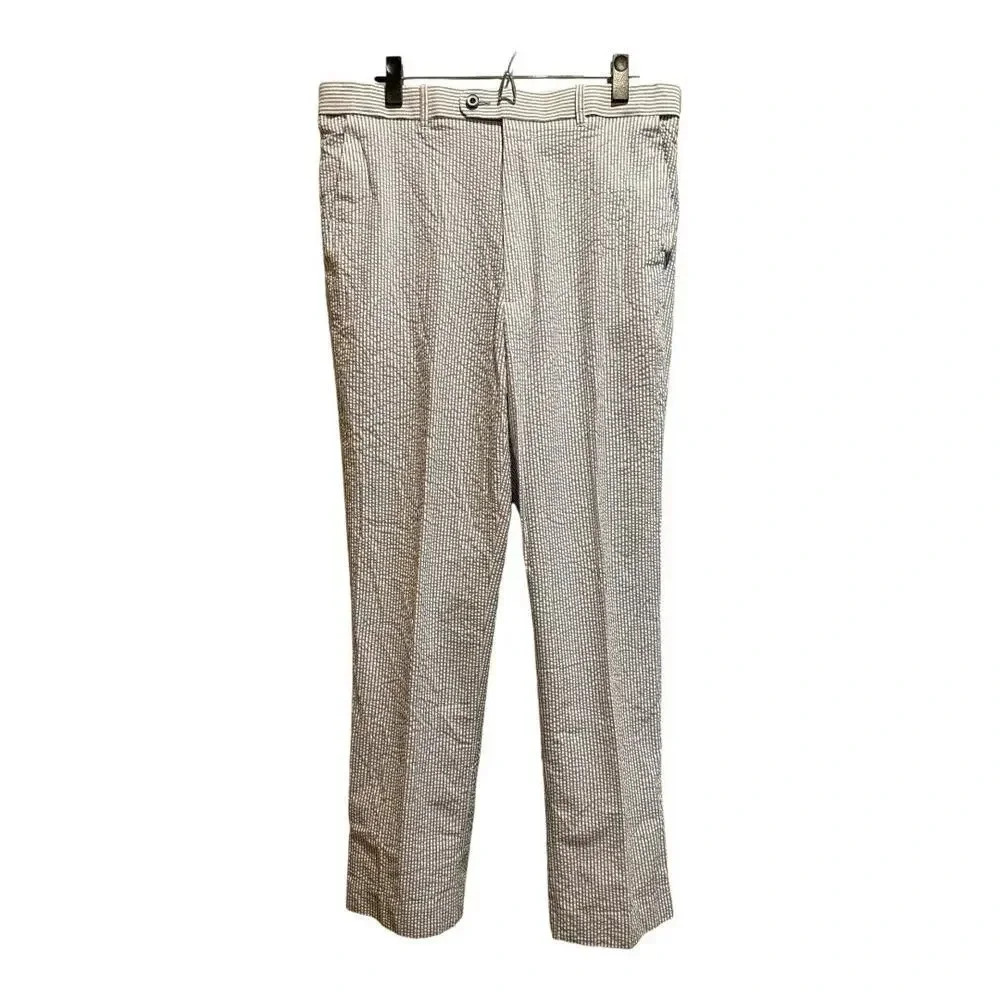Peter Christian Blue Striped‎ Seersucker Suit Pants 36x30